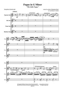 Fuge in g-Moll aus BWV 578 von Johann Sebastian Bach 