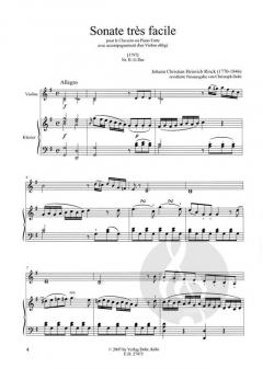 Sonate tres facile für Violine und Klavier (Cembalo) von Johann Christian Heinrich Rinck im Alle Noten Shop kaufen - DOHR27473