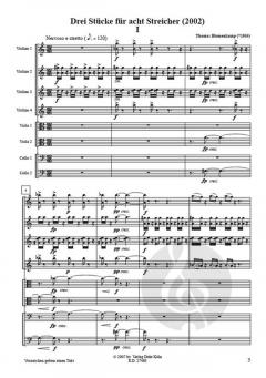 Drei Stücke für acht Streicher von Thomas Blomenkamp im Alle Noten Shop kaufen (Partitur)
