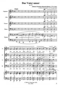 Das Vater unser für Sopran, Alt, Tenor, Bass und obligate Orgel (Johann Christian Heinrich Rinck) 