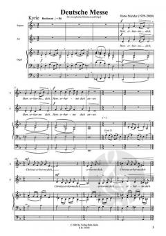 Deutsche Messe für zwei Stimmen (Chor) und Orgel (Hatto Ständer) 