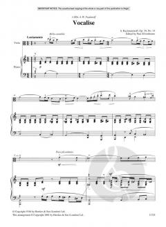 Vocalise op. 34/14 von Sergei Rachmaninow 