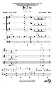 To Sing von Libby Larsen (Download) 