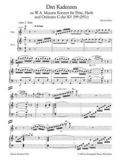3 Kadenzen zu W.A. Mozarts Konzert C-Dur KV299 (297c) von Michael Kühn 