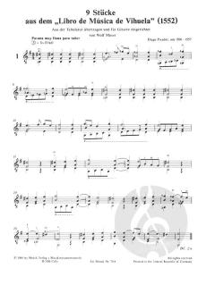 9 Stücke aus Libro de Musica von Diego Pisador 
