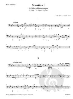 Allegro In G-Dur / Sonatina In A-Dur von Georg Philipp Telemann 