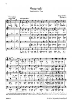 Vorspruch Wer die Musik sich erkiest op.19 (Hugo Distler) 