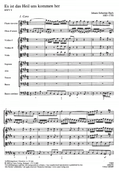Es ist das Heil uns kommen her BWV 9 von Johann Sebastian Bach (Download) 