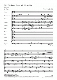 Mit Fried und Freud fahr ich dahin von Johann Sebastian Bach (Download) 