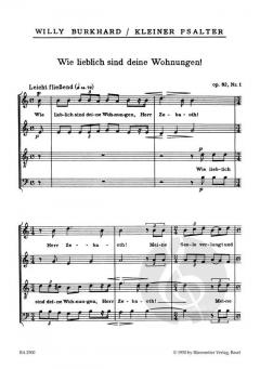 Kleiner Psalter op.82 (Willy Burkhard) 