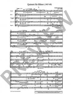 Quintett für Bläser 1967/68 (Kurt Bossler) 