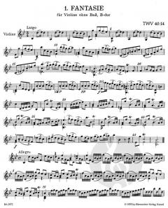 12 Fantasien für Violine ohne Bass von Georg Philipp Telemann im Alle Noten Shop kaufen