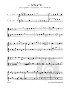 6 Sonaten op. 2 Heft 2 von Georg Philipp Telemann für zwei Flöten oder Violinen TWV 40:104-106 im Alle Noten Shop kaufen