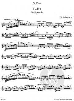 Suite für Flöte solo op. 98 von Willy Burkhard (Download) 
