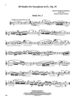48 Studies for Alto Saxophone op. 31 von Franz Wilhelm Ferling 