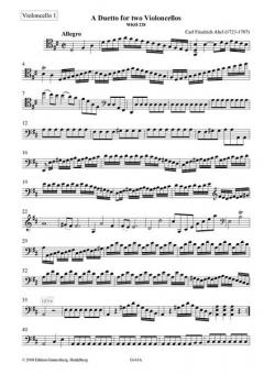 A Duetto For Two Violoncellos WKO 228 von Carl Friedrich Abel im Alle Noten Shop kaufen