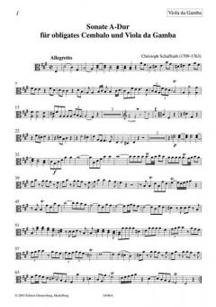 Sonate A-Dur von Christoph Schaffrath 