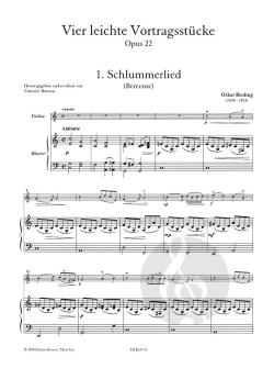 4 leichte Vortragsstücke Op. 22 von Oskar Rieding 