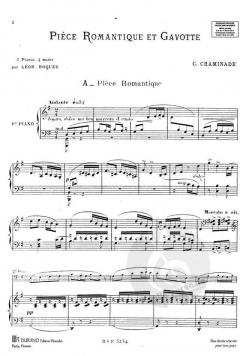 Piece Romantique et Gavotte op. 9 von Cecile Chaminade 
