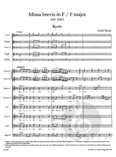 Missa brevis Hob. XXII:1 von Joseph Haydn 