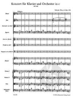 Konzert Nr. 24 in c-Moll für Klavier und Orchester KV 491 von Wolfgang Amadeus Mozart 