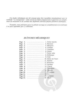 20 Etudes melodiques faciles et progressives Vol. 1 von Robert Bouche 