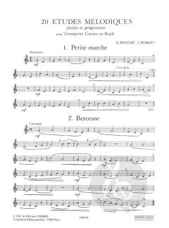 20 Etudes melodiques faciles et progressives Vol. 1 von Robert Bouche 