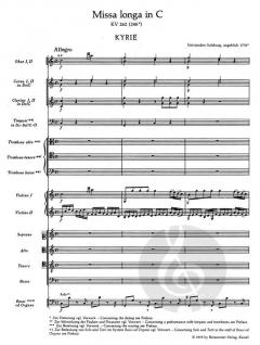 Missa longa KV 262 (246a) von Wolfgang Amadeus Mozart 