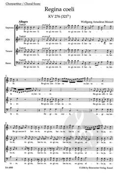 Regina coeli KV 276 (321b) von Wolfgang Amadeus Mozart (Download) 