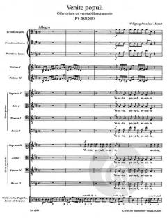 Venite populi KV 260 (248a) von Wolfgang Amadeus Mozart (Download) 