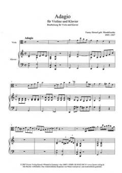 Adagio For Viola And Piano von Fanny Hensel im Alle Noten Shop kaufen