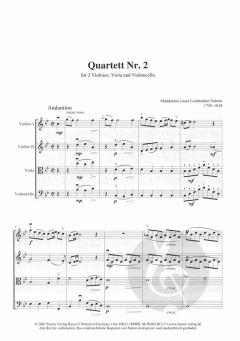 Streichquartett Nr. 2 von Maddalena Laura Lombardini Sirmen im Alle Noten Shop kaufen