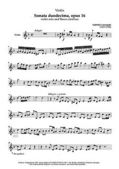 Sonate Nr. 12 op. 16 von Isabella Leonarda 
