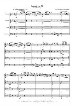 Streichquartett von Louise Adolpha Le Beau im Alle Noten Shop kaufen (Partitur)