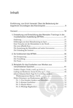 Mentales Training in der musikalischen Ausbildung 