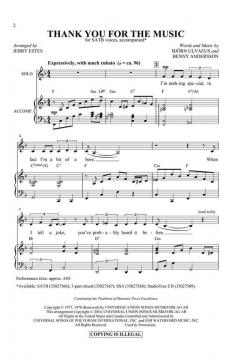 Thank You For The Music von ABBA (Download) 