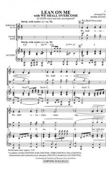 Lean On Me (With We Shall Overcome) von Pete Seeger (Download) 