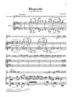 Rhapsodie für Altsaxophon und Orchester von Claude Debussy 
