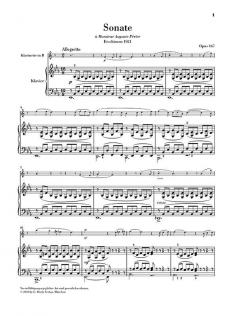 Klarinettensonate op. 167 von Camille Saint-Saëns 