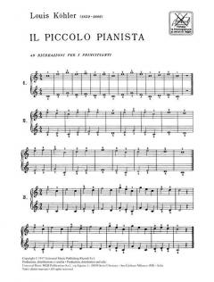 IL Piccolo Pianista. 40 Ricreazioni Per I Principi von Louis Köhler 