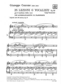 25 Lezioni O Vocalizzi Op.10 von Guiseppe Concone 