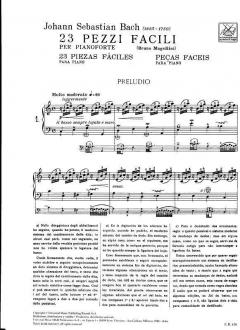 23 Pezzi Facili von Johann Sebastian Bach 