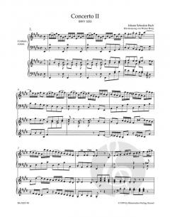 Konzert Nr. 2 in E-Dur BWV 1053 von Johann Sebastian Bach für Cembalo, Streicher und Bc im Alle Noten Shop kaufen