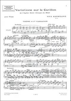 Variat / Carillon Piano von Vitezslava Kapralova 