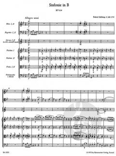 Sinfonie Nr. 33 B-Dur KV 319 von Wolfgang Amadeus Mozart 