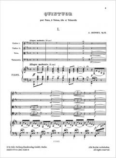 Quintett, op.51 (Anton Arensky) 