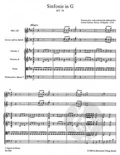 Sinfonie Nr. 10 G-Dur KV 74 von Wolfgang Amadeus Mozart 