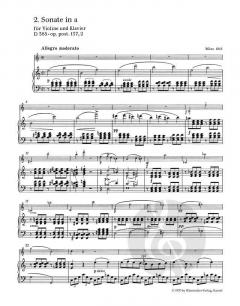 3 Sonaten (Sonatinen) op. post. 137 von Franz Schubert für Violine und Klavier im Alle Noten Shop kaufen