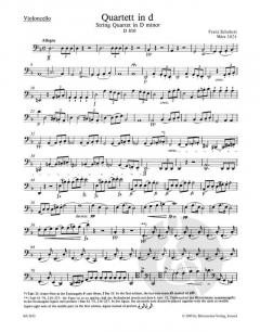 Streichquartett Der Tod und das Mädchen D 810 von Franz Schubert im Alle Noten Shop kaufen (Stimmensatz)