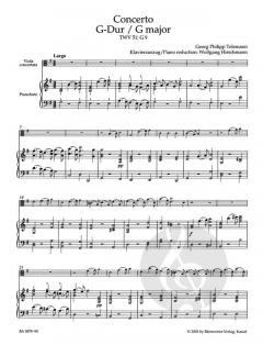 Konzert in G-Dur von Georg Philipp Telemann für Viola, Streicher und Basso continuo TWV 51:G9 im Alle Noten Shop kaufen